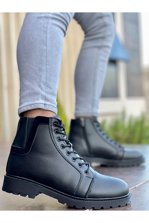 M210 Garantált uniszex cipzáras fűzős csizma - 1