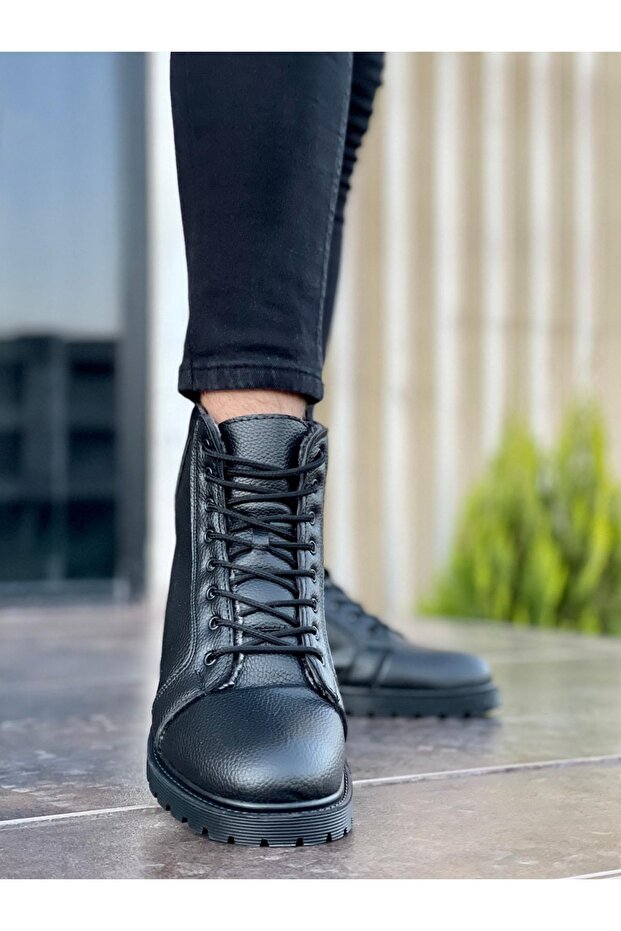 M210 Garantált uniszex cipzáras fűzős csizma - 5