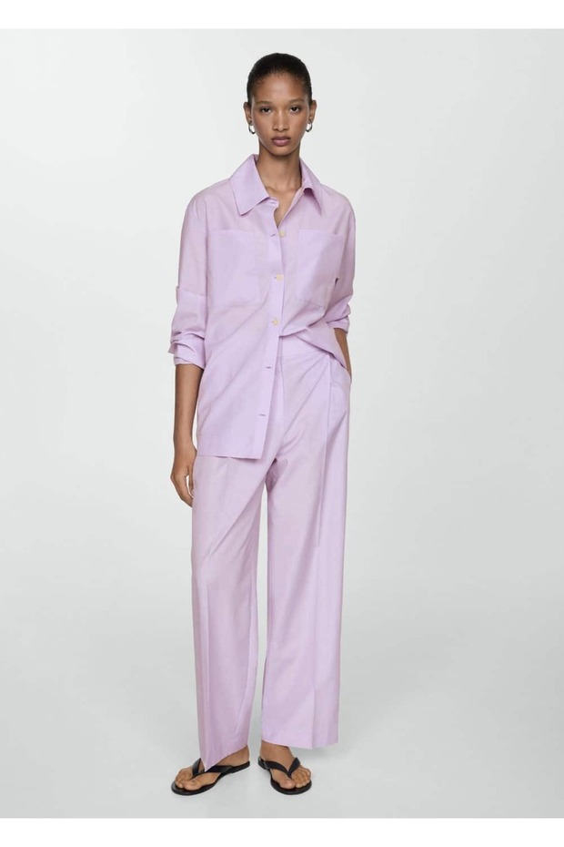 بنطال واسع الساق مخطط - 2