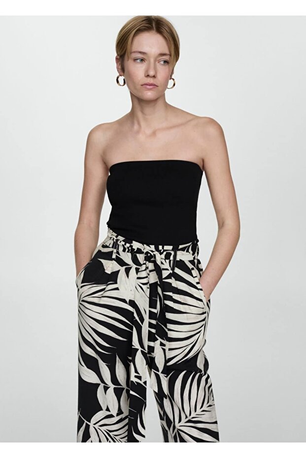 Patterned Bow Pants - 6