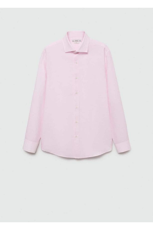 Slim fit mikro çizgili twil gömlek - 3