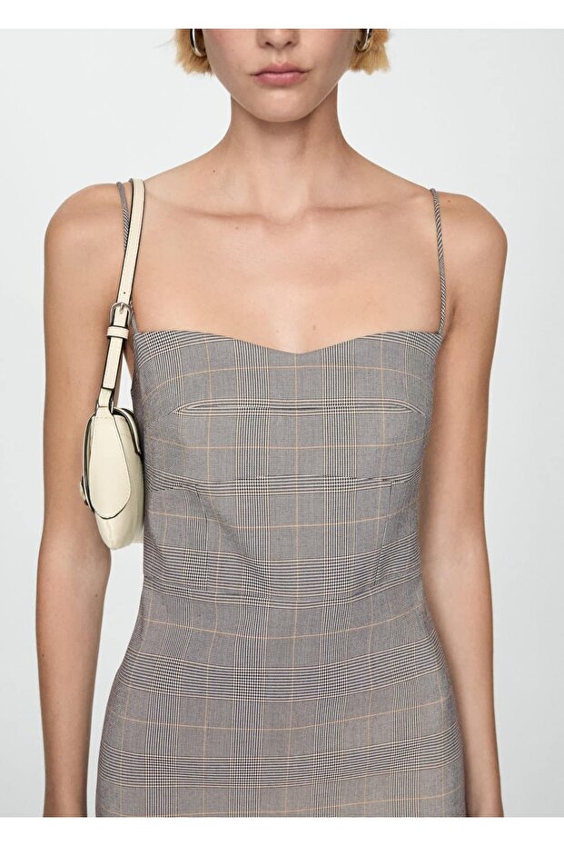 Kareli kısa elbise - 7