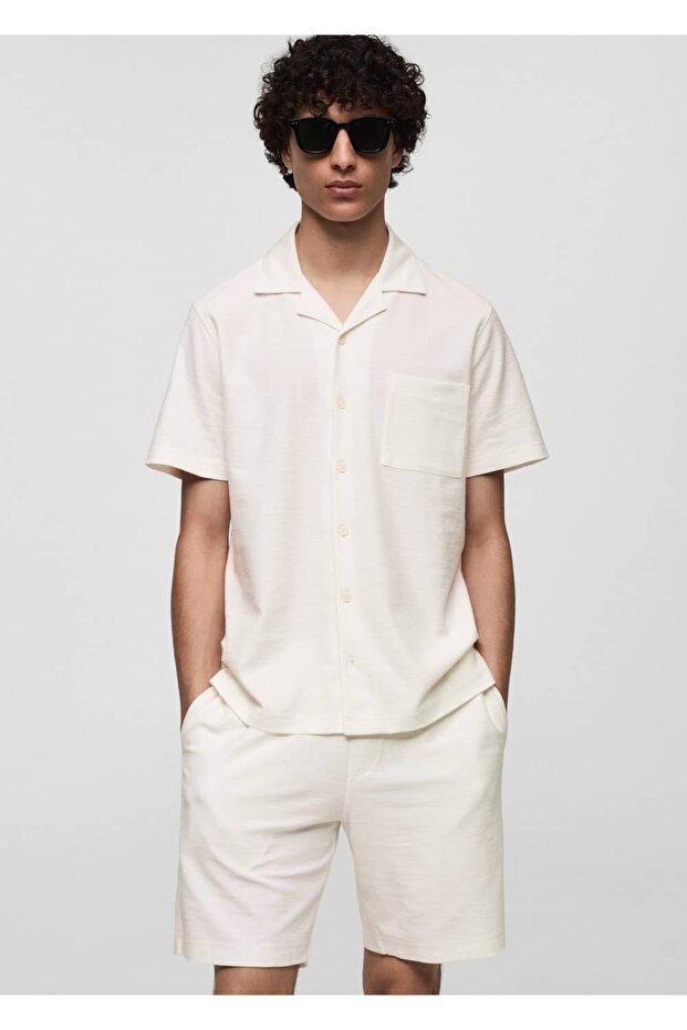 Baumwollhemd mit Brusttaschen - 1