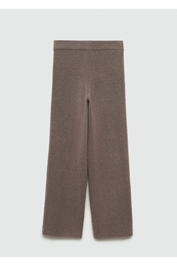 Düz kesim triko pantolon - 3