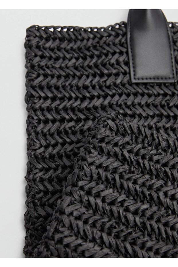 Doğal elyaf shopper çanta - 6