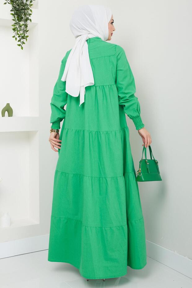 Kat Kat Elbise Yeşil HM2172 - 5