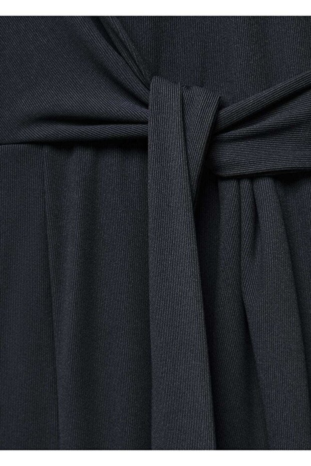 Bağ detaylı uzun tulum - 7