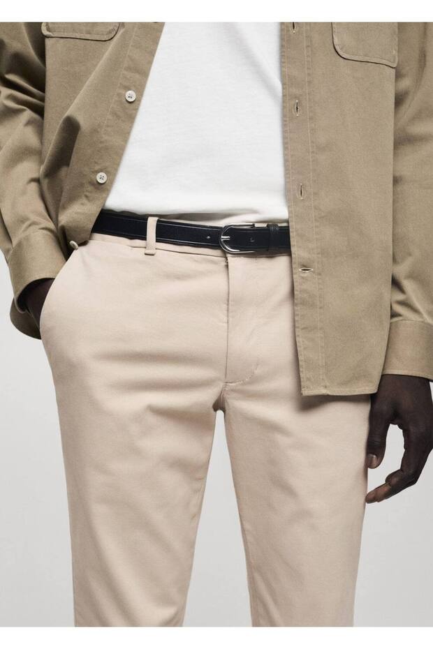 Dar kesim serj chino pantolon - 8