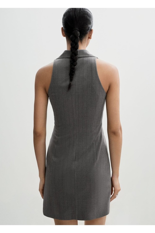 Klapalı kısa elbise - 4