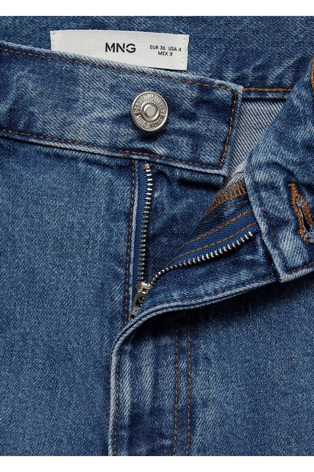 Yüksek belli denim şort - 5