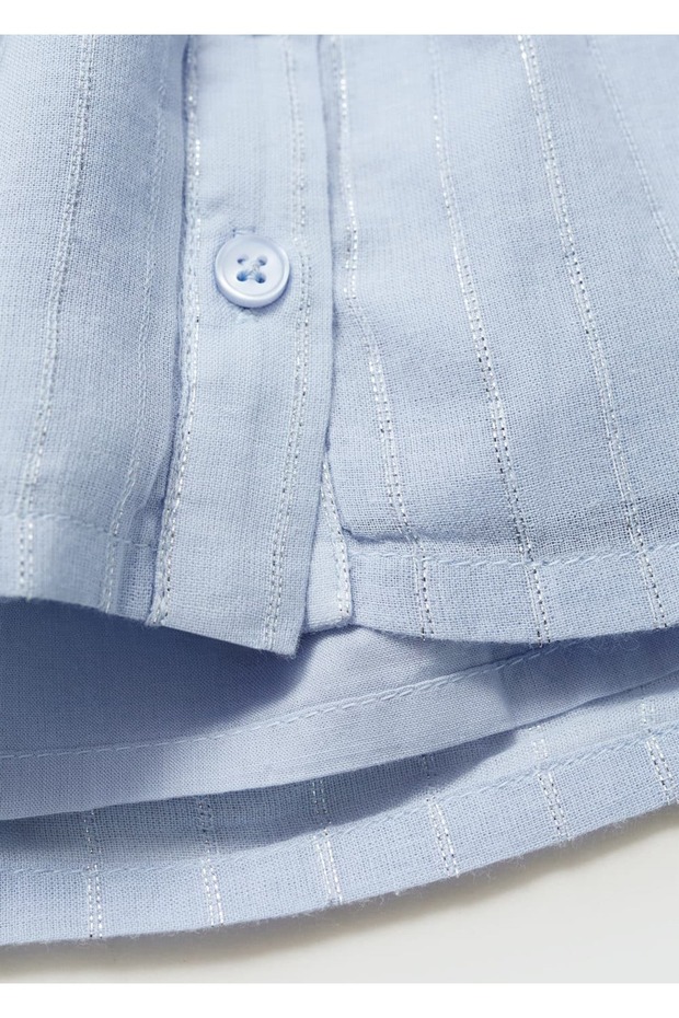 İşlemeli pamuklu bluz - 3