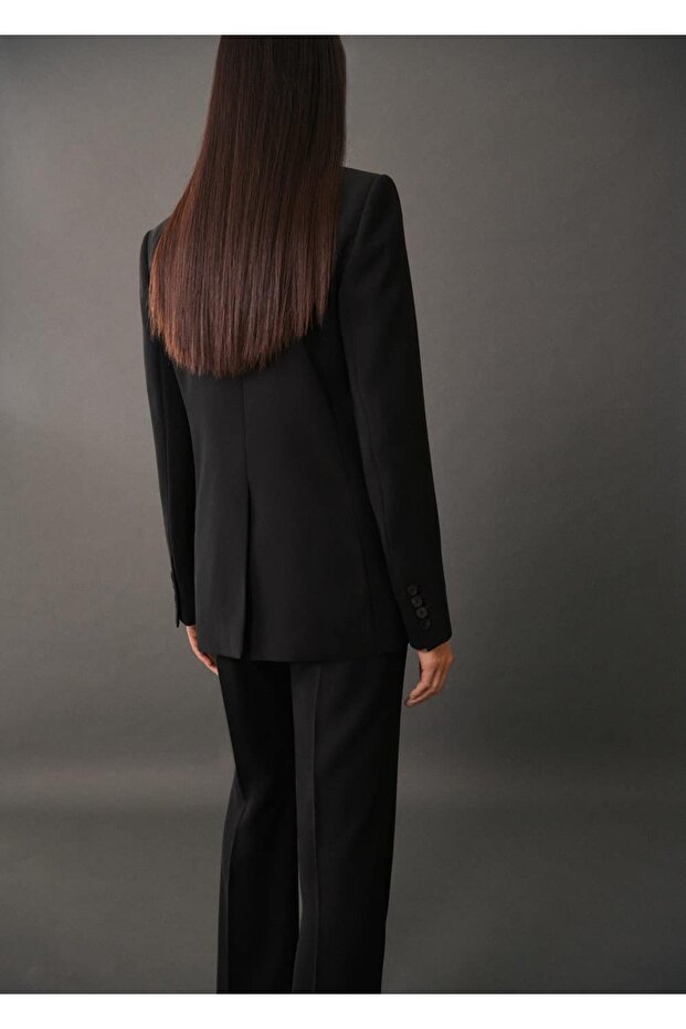Düz Kesim Blazer Ceket - 4