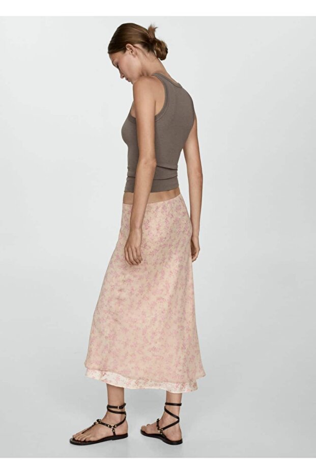 Lastik örgü pamuklu bluz - 4