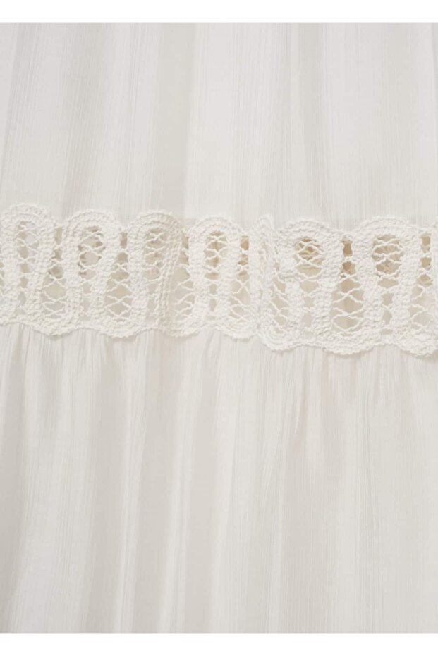 İşleme detaylı elbise - 5