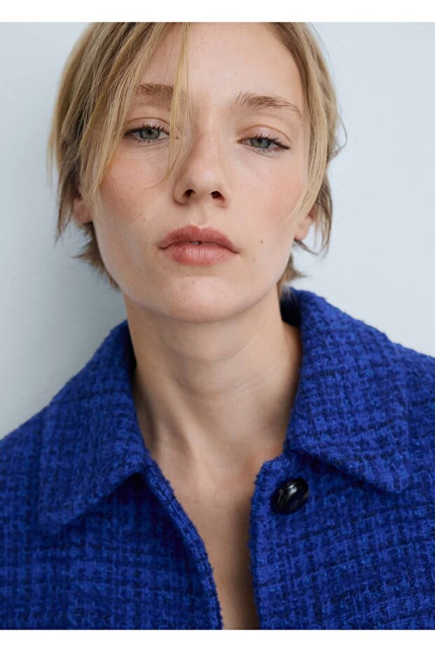 Düğmeli tüvit ceket - 7