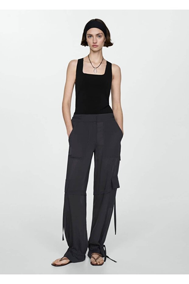 Geniş askılı bluz - 2