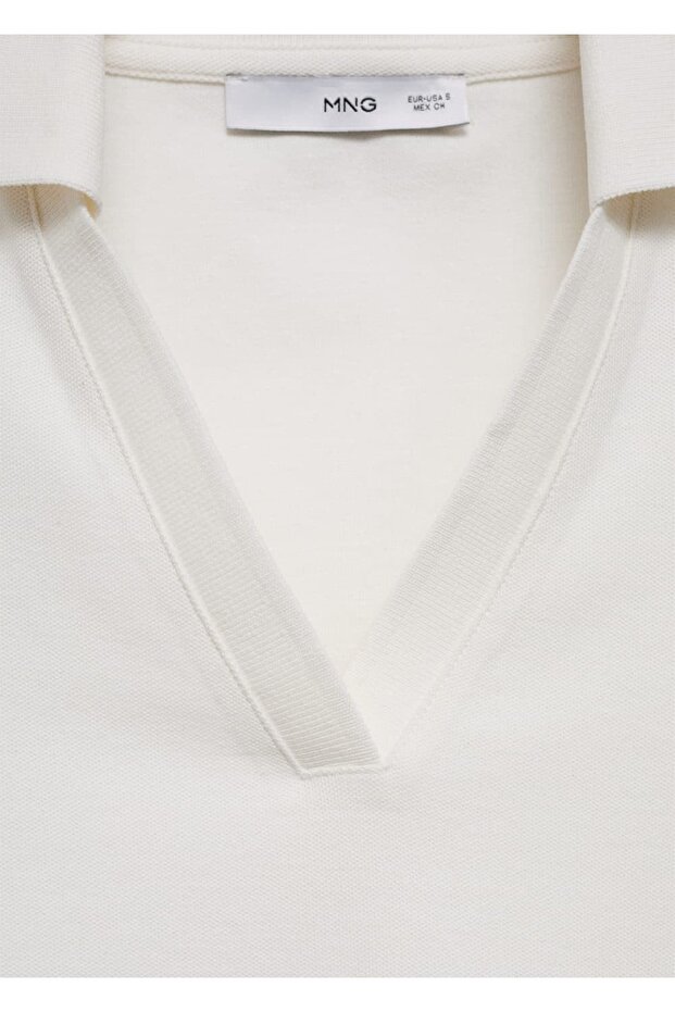 Pamuklu crop polo gömlek - 5