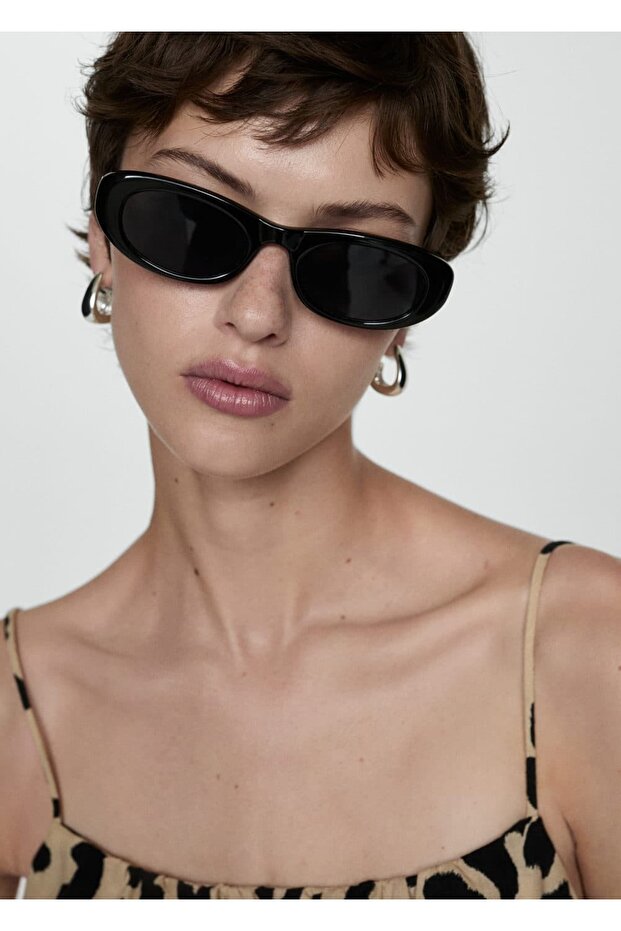 Kısa leopar desenli elbise - 7