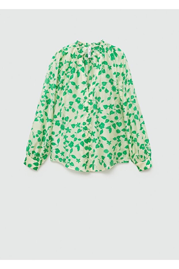 Desenli lyocell gömlek - 3