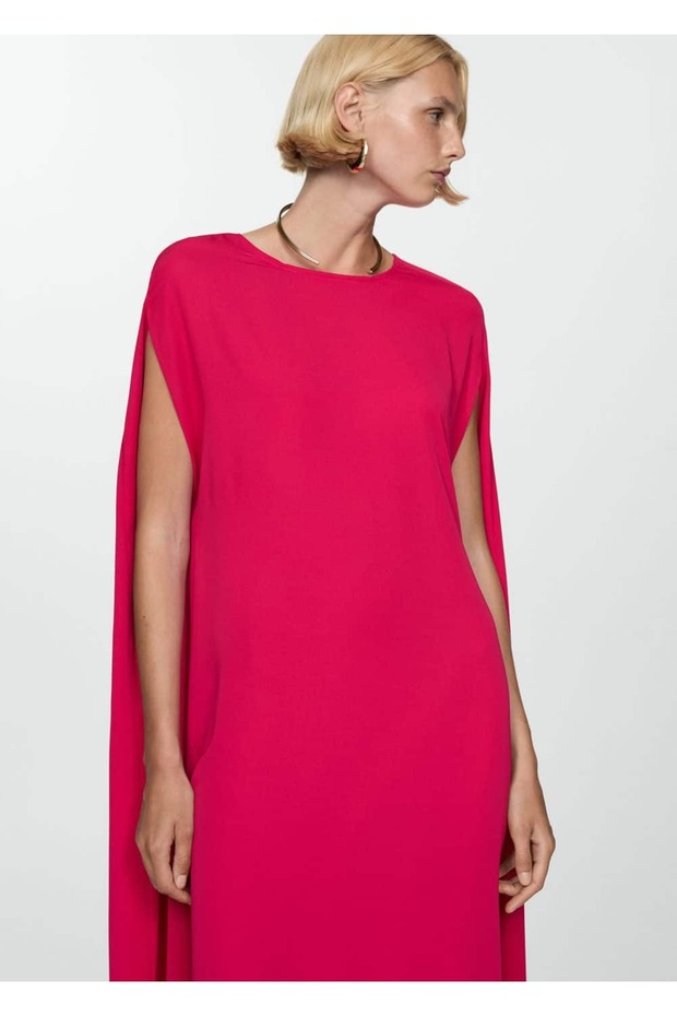 Kolu yırtmaçlı elbise - 1