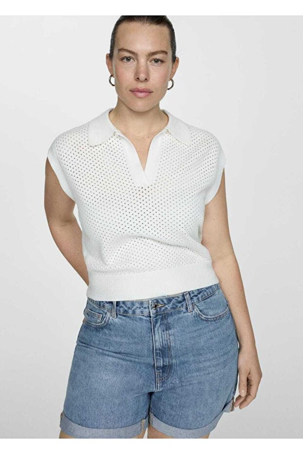 Mom-fit denim şort - 6