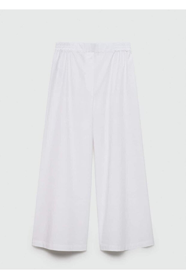Pamuklu Wideleg pantolon - 3