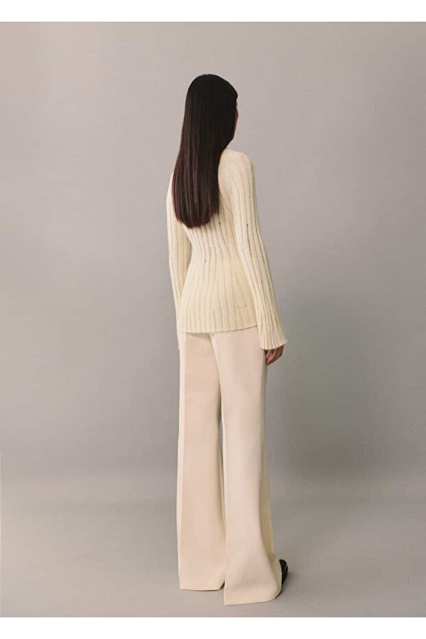 Triko fitilli delikli kazak - 4