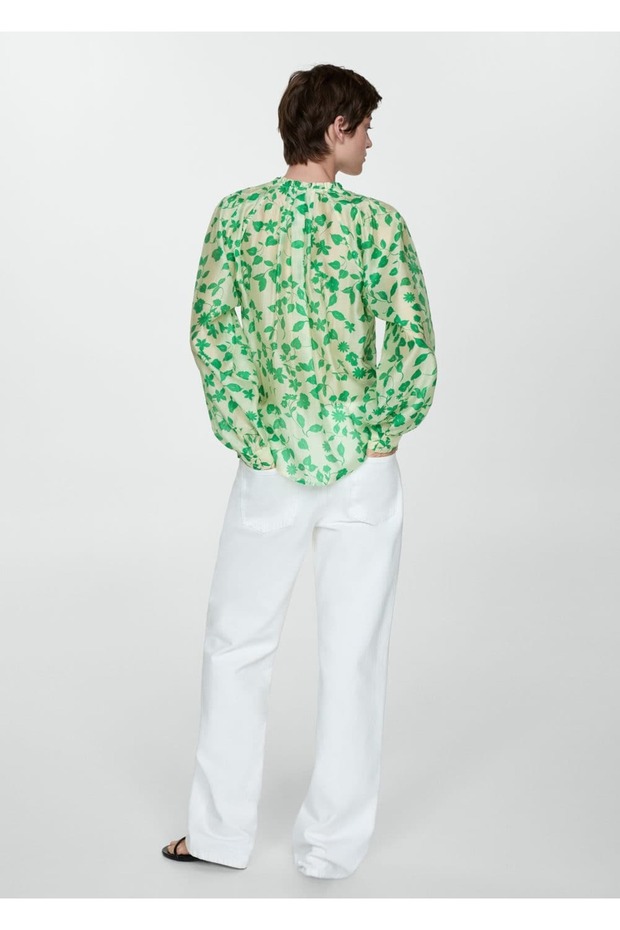 Desenli lyocell gömlek - 4