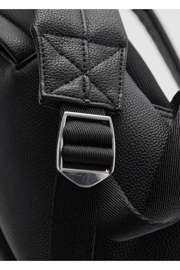Compact Leather Effect Backpack - 5