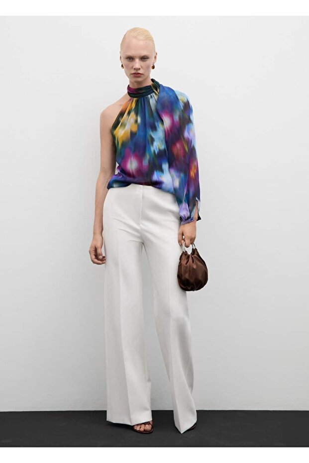 Patterned asymmetrical blouse - 2