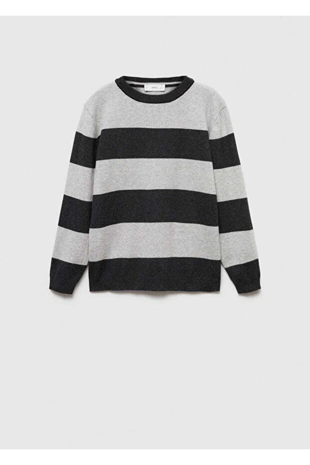 Çizgili Triko Kazak - 3