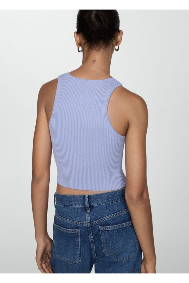 Fiyonklu dokuma bluz - 4