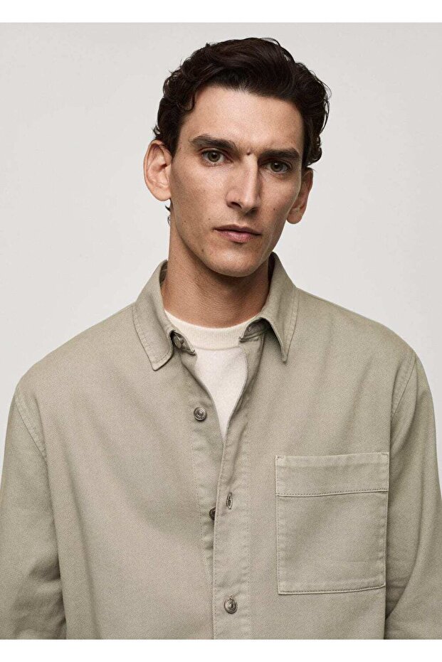 Cepli denim gömlek ceket - 7