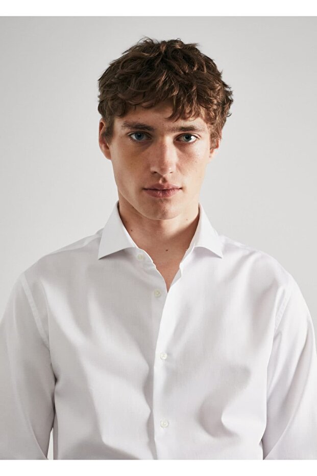 Normal Kesim Manşetli Gömlek - 5