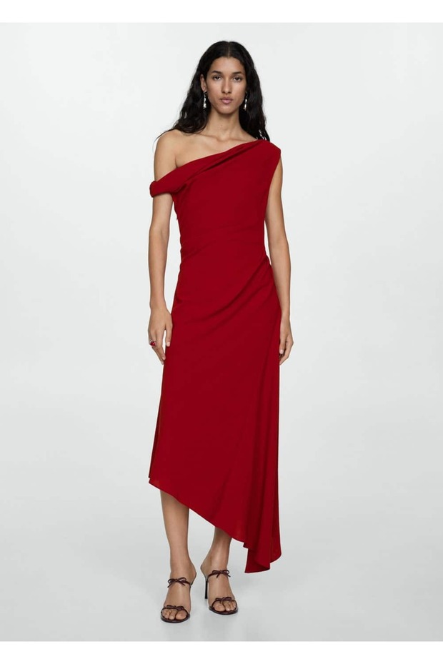 Asimetrik pilili elbise - 2