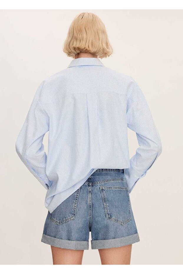 Mom-fit denim şort - 4