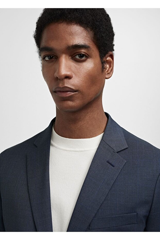 Streç kumaştan süper dar kesim blazer ceket - 6