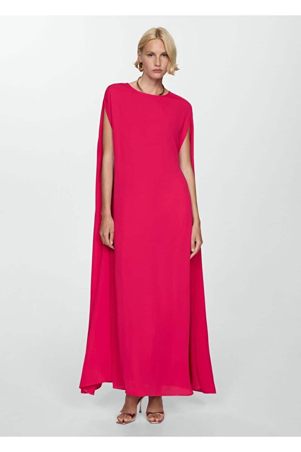 Kolu yırtmaçlı elbise - 2