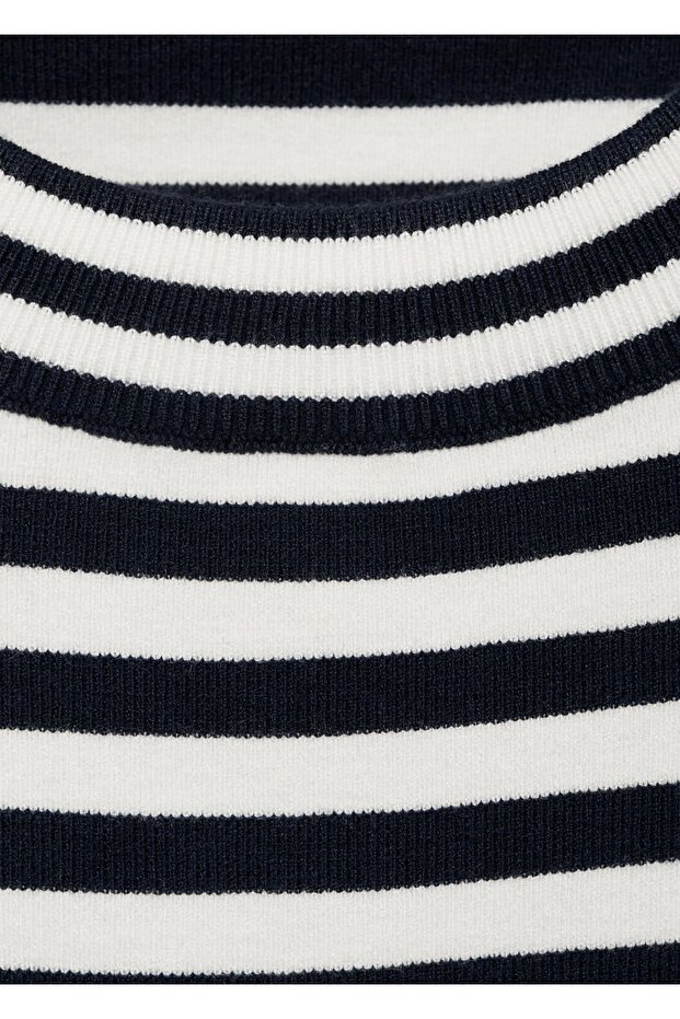 Çizgili kısa kazak - 7