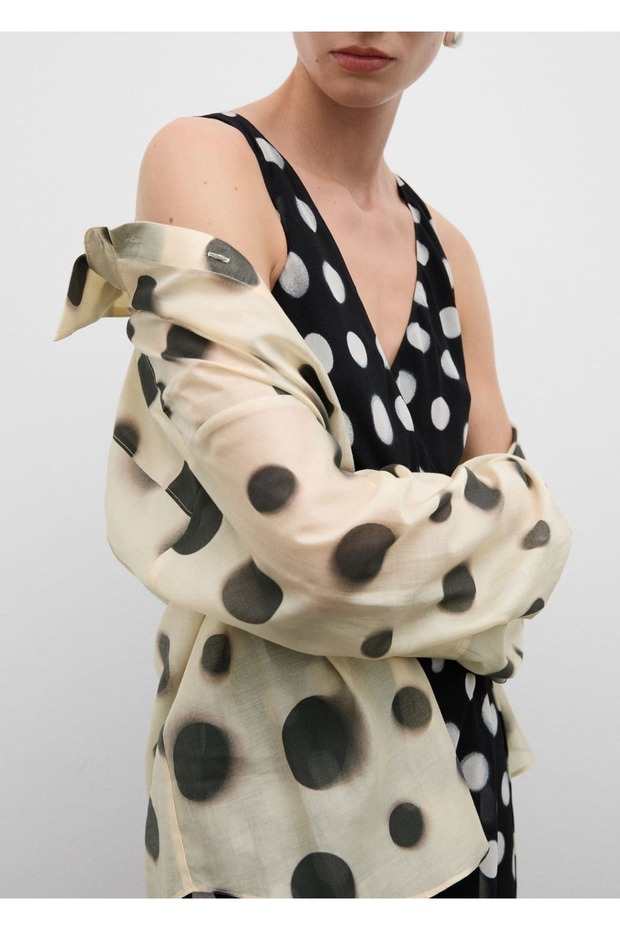 Puantiyeli anvelop elbise - 5