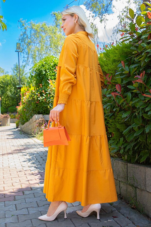 Kat Kat Elbise Hardal - 4