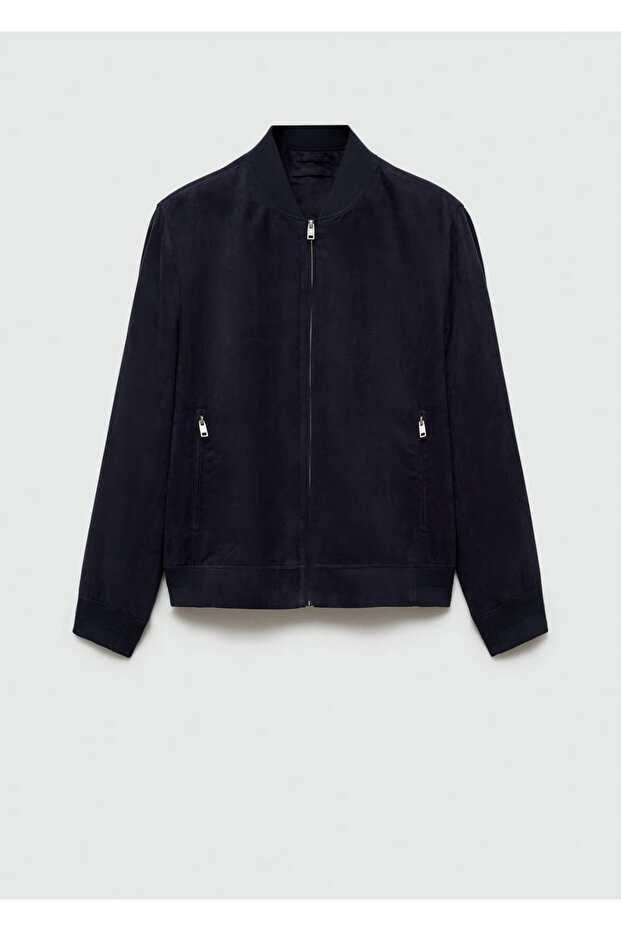 Suede look bomber jacket - 3