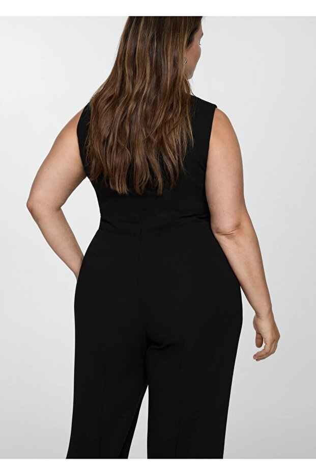 Çapraz detaylı uzun tulum - 6