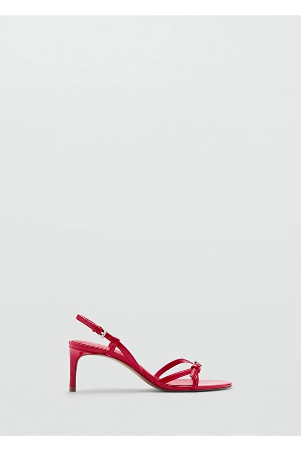 Tokalı Topuklu Bantlı Sandalet - 3