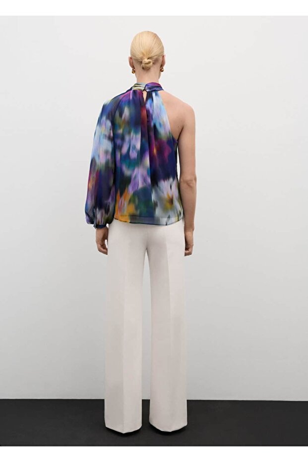 Patterned asymmetrical blouse - 4