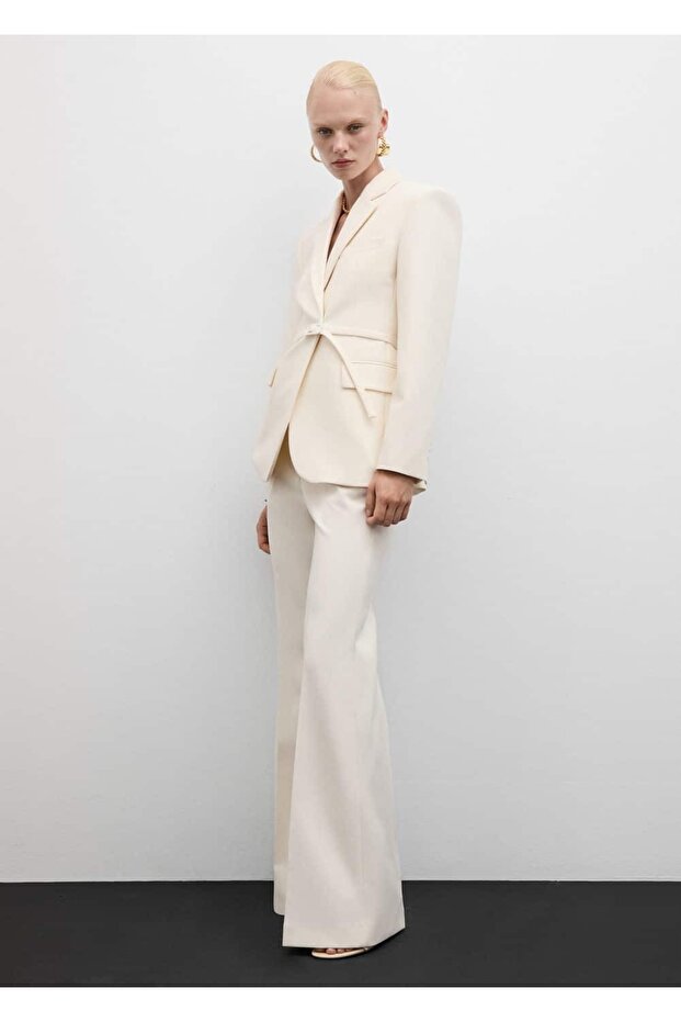 Kemerli Blazer Ceket - 2