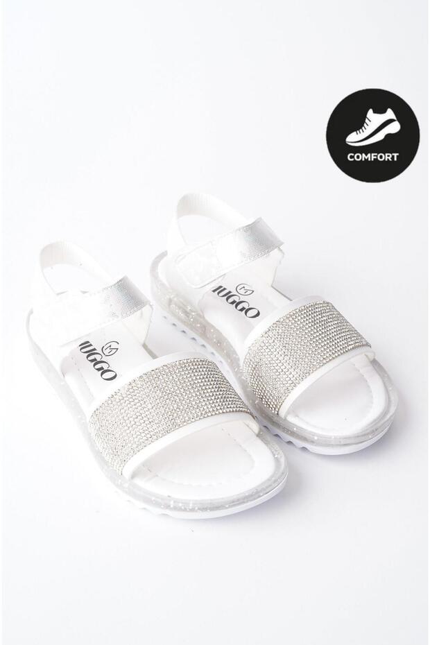 Daily Orthopedic Light Sole Stoned and Velcro Girls Sandals