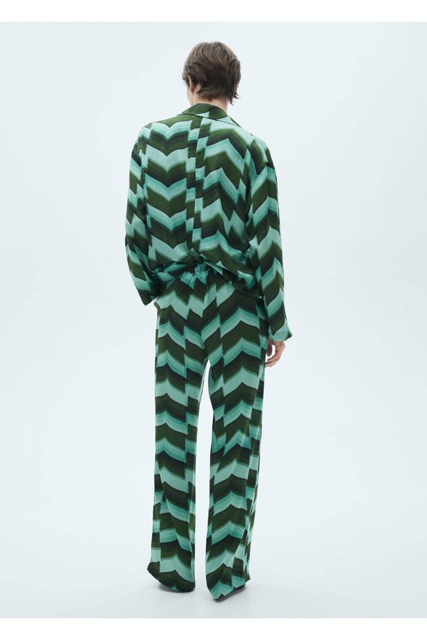 Gemusterte Hose mit geradem Schnitt - 4