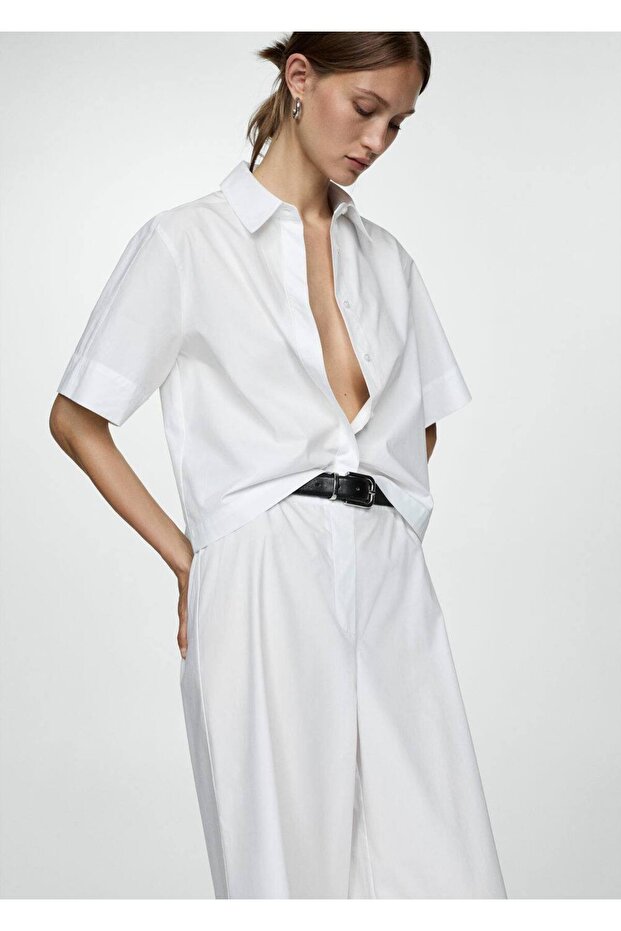 Pamuklu Wideleg pantolon - 6