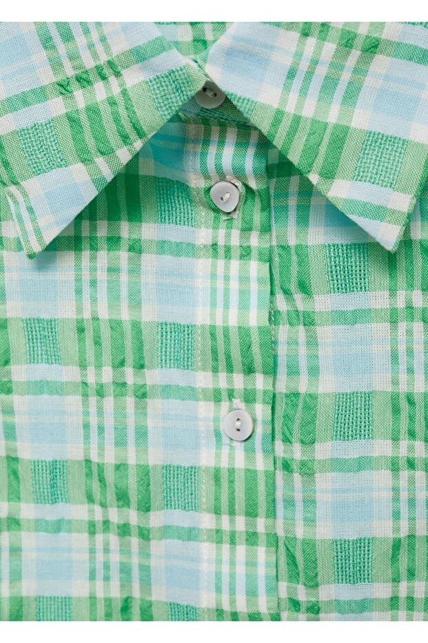 Kolsuz kareli gömlek - 8